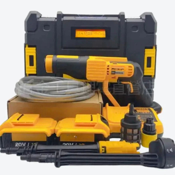 MÁQUINA DE LAVAR DE ALTA PRESSÃO PORTÁTIL + KIT DE ACESSÓRIOS + 2 BATERIAS